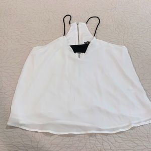 Express white tank with black details